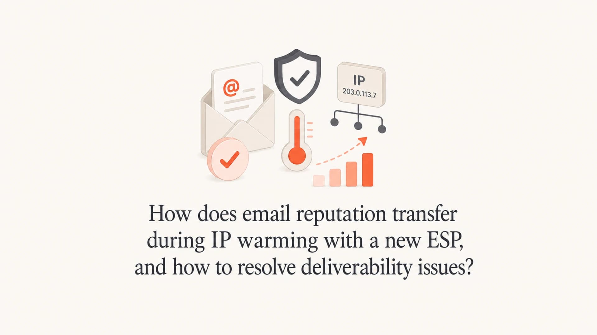 Article thumbnail about email reputation transfer during IP warming.