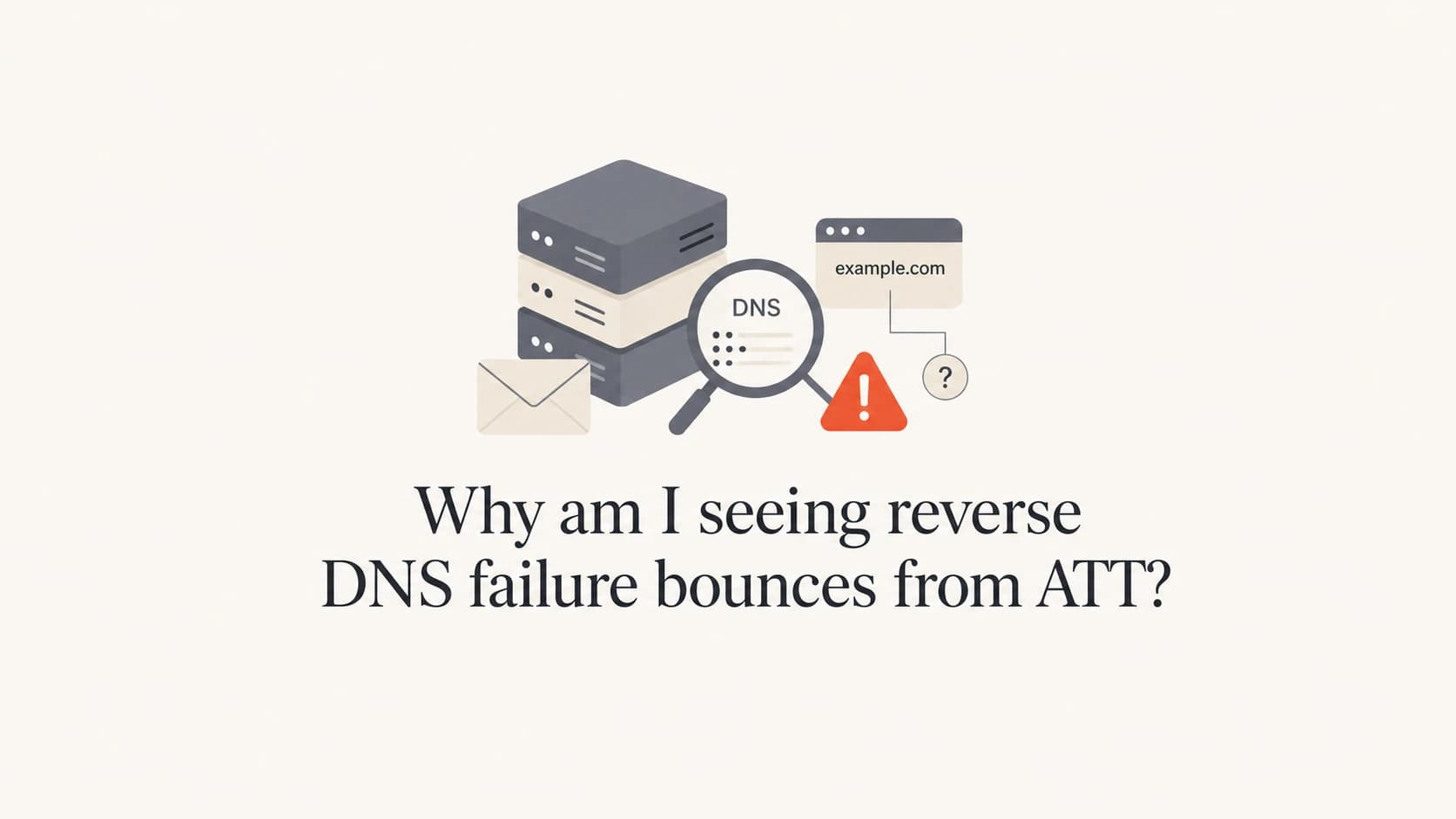 Editorial thumbnail showing reverse DNS checks for AT&T email bounces.