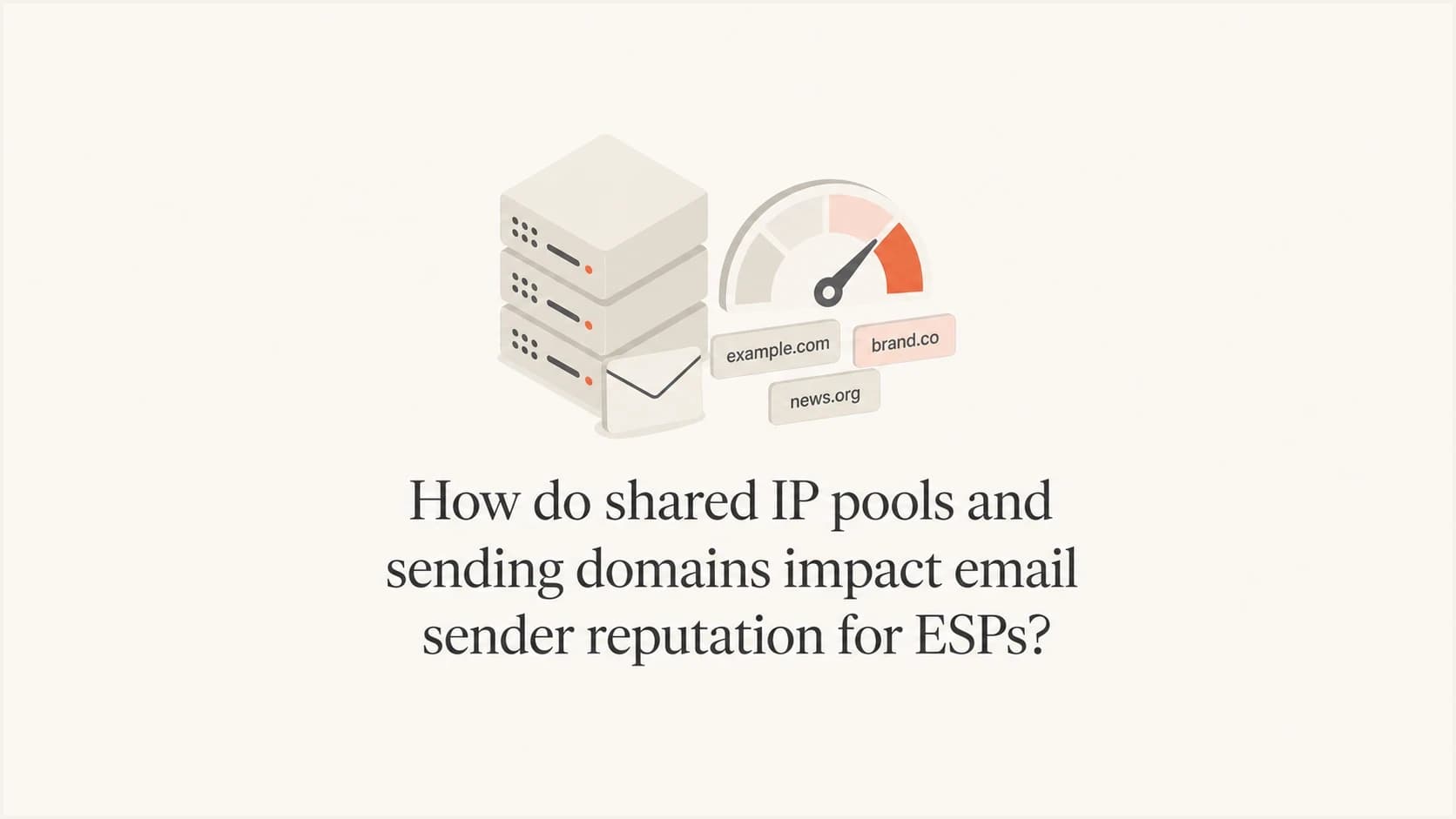 Shared IP pools and sending domains feeding into sender reputation.