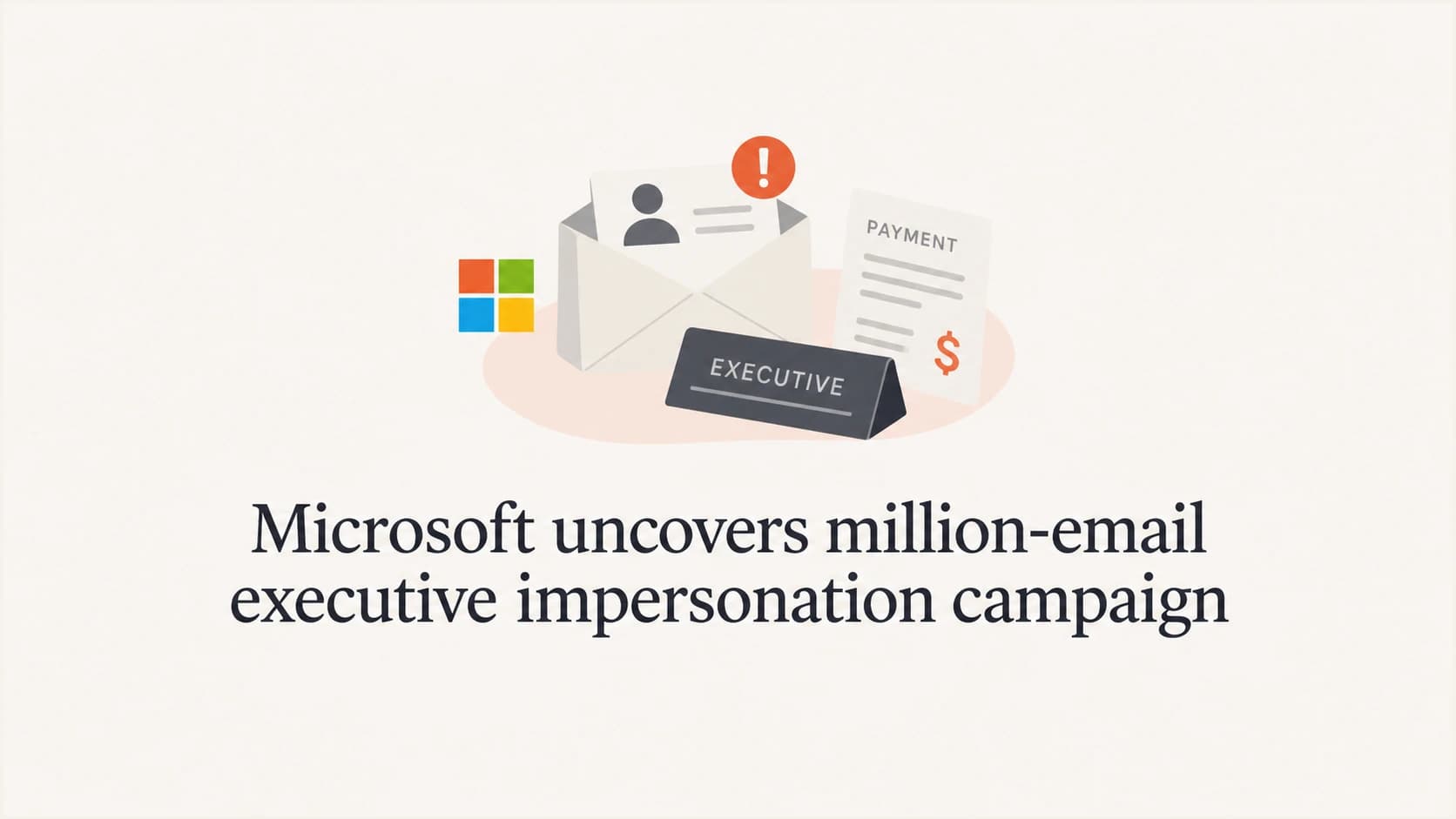 Executive impersonation email and payment document illustration