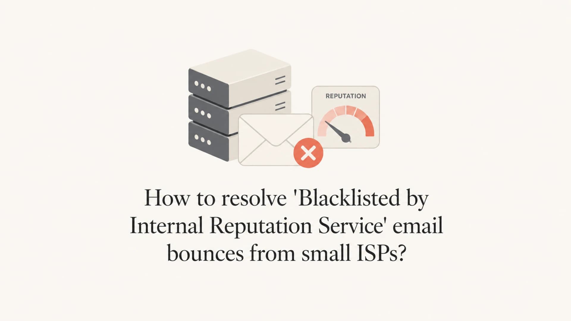 Blocked email bounce caused by an internal ISP reputation service.