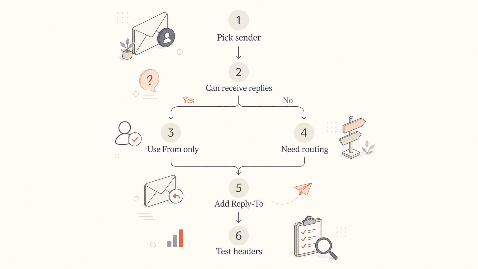 Flowchart for deciding whether to use From only or add Reply-To.