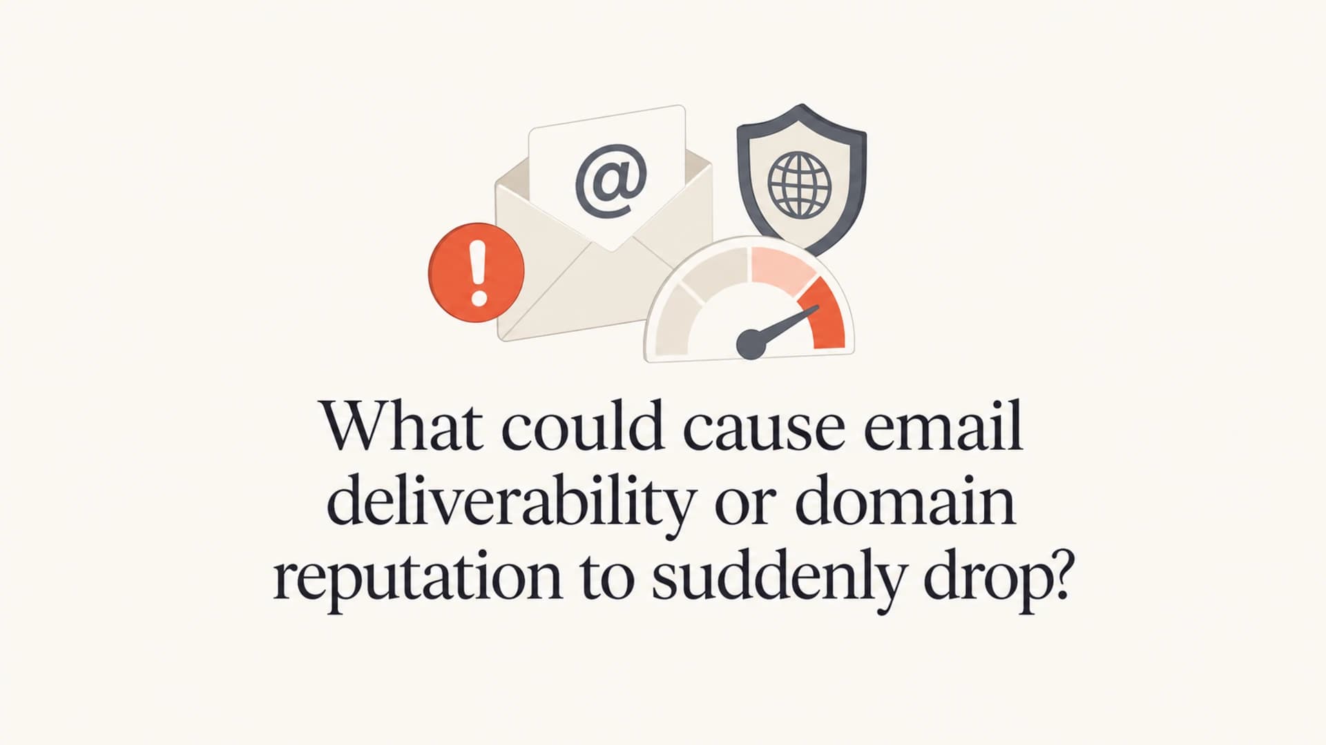 Article thumbnail with the title and email reputation warning objects.