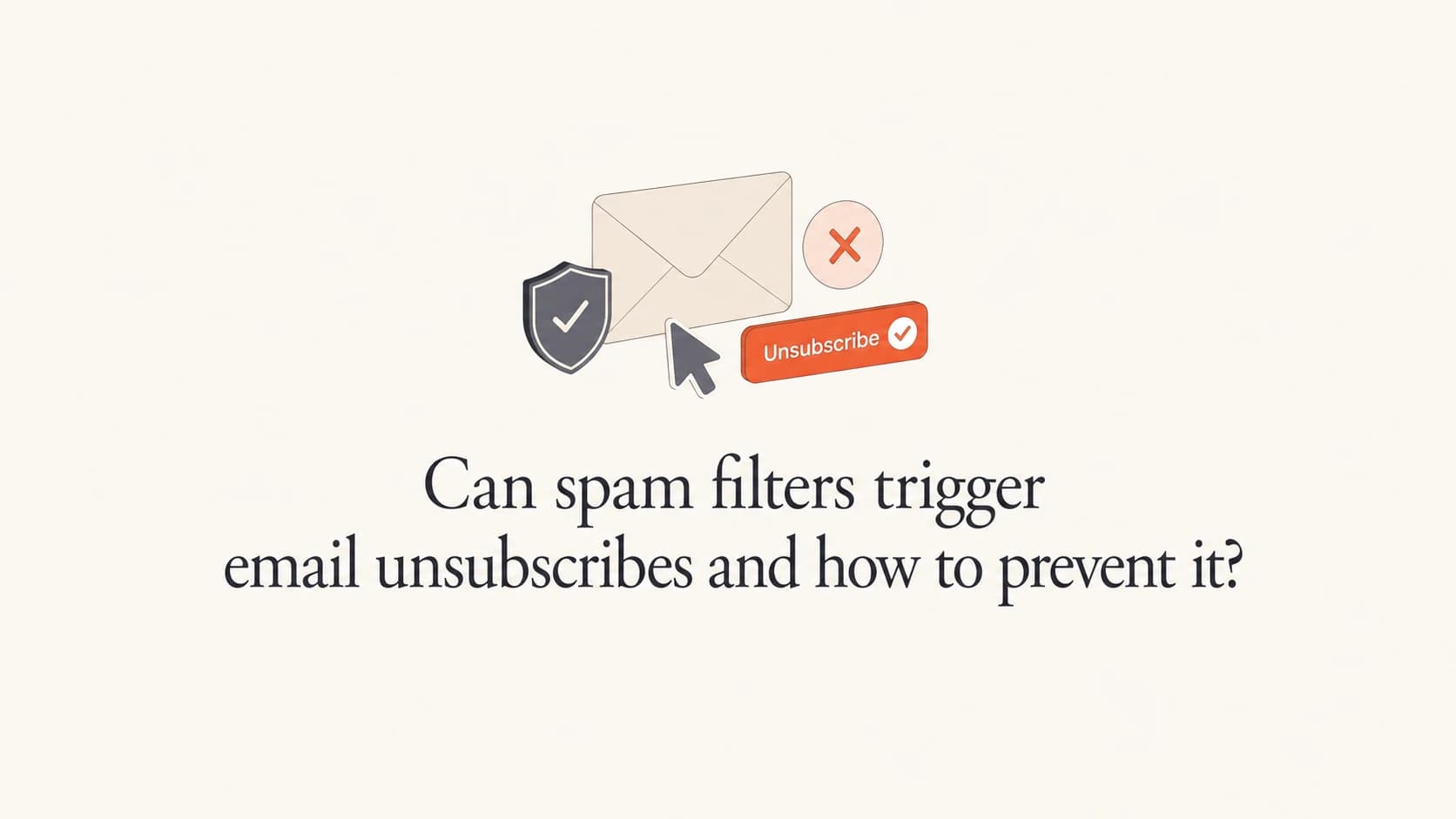 A shield and cursor above an email unsubscribe title.