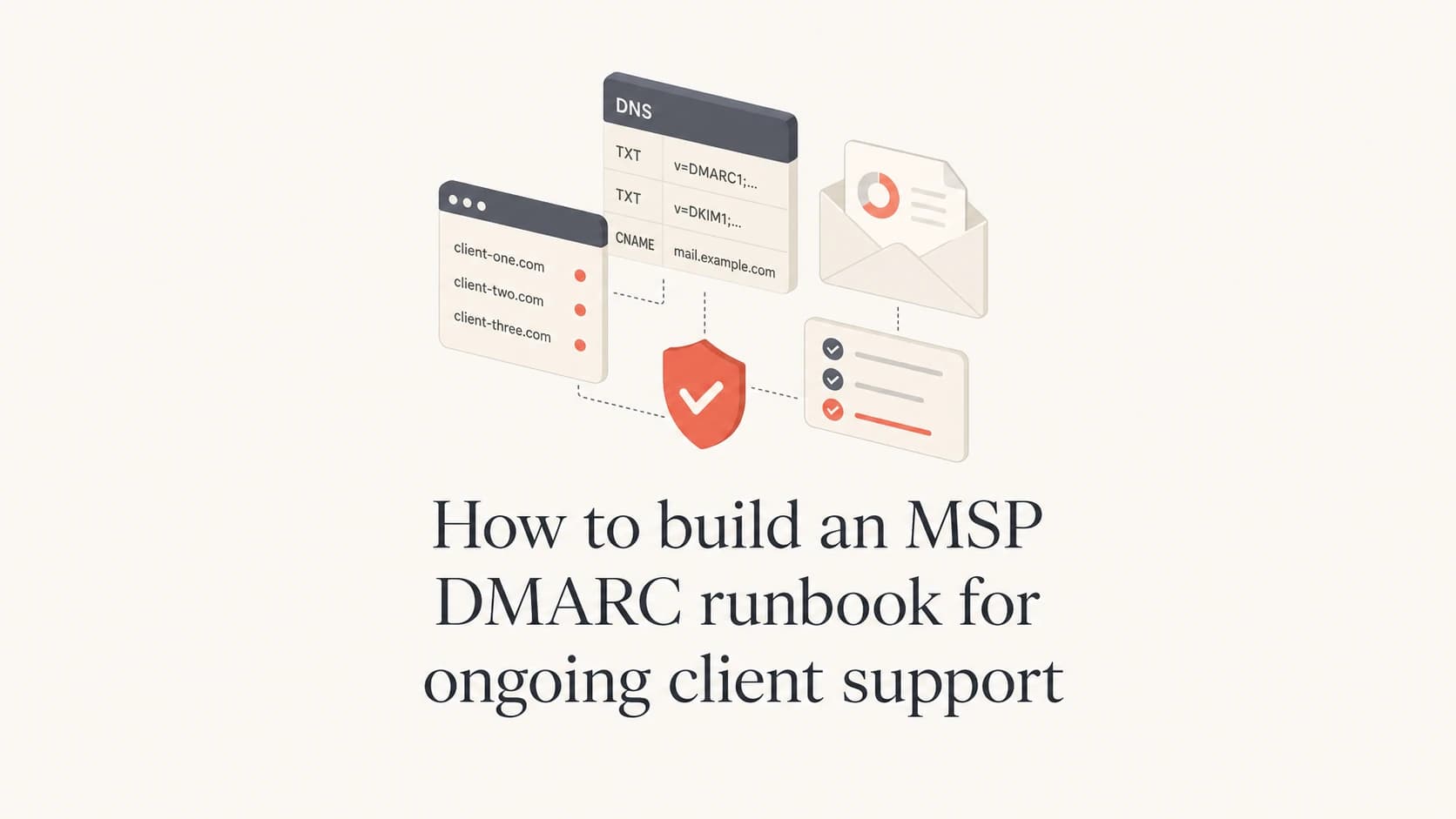 Editorial thumbnail for an MSP DMARC runbook.