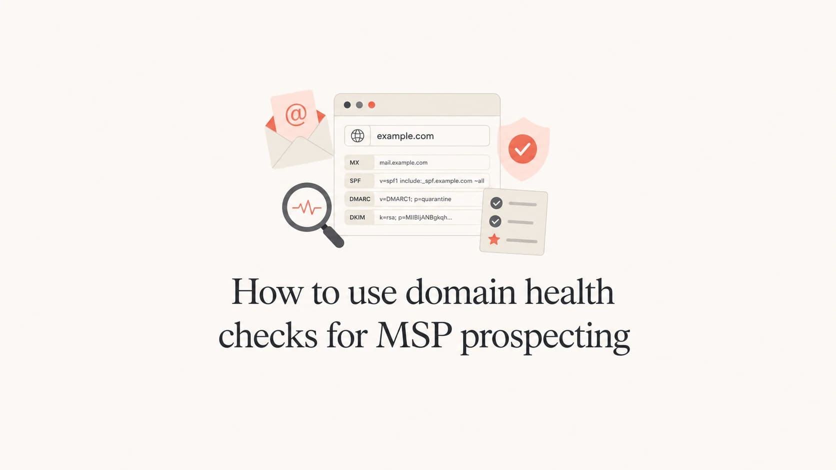 Domain health check thumbnail for MSP prospecting