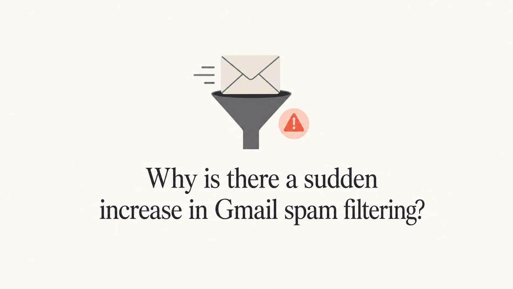 Editorial thumbnail showing Gmail filtering as a calm envelope and filter diagram.