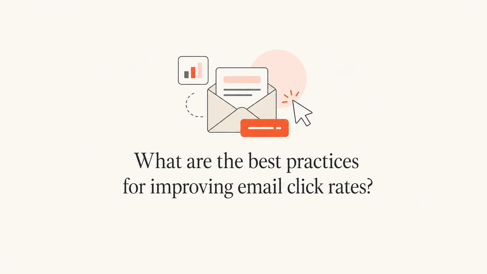Editorial thumbnail about improving email click rates with a cursor, envelope, and CTA.
