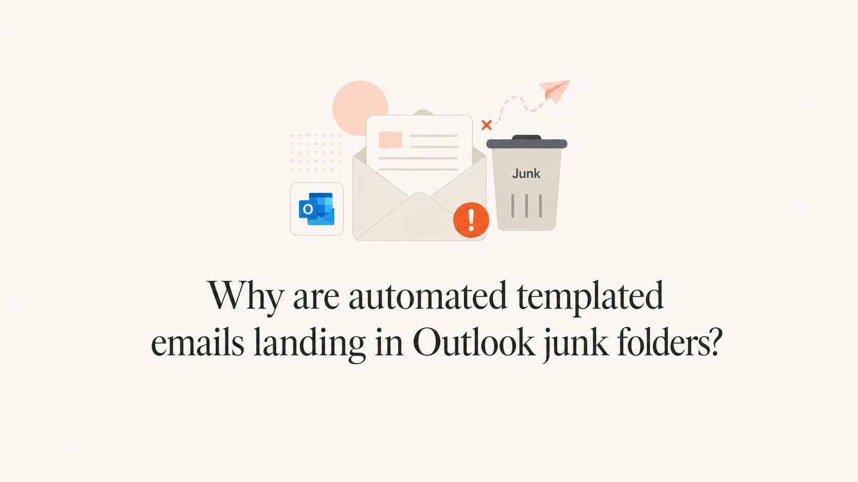 Automated event email checked against Outlook junk folder signals.