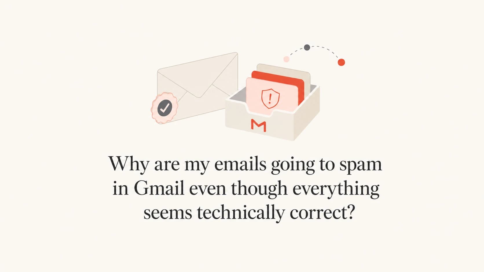Authenticated email still landing in Gmail spam because trust signals look risky.