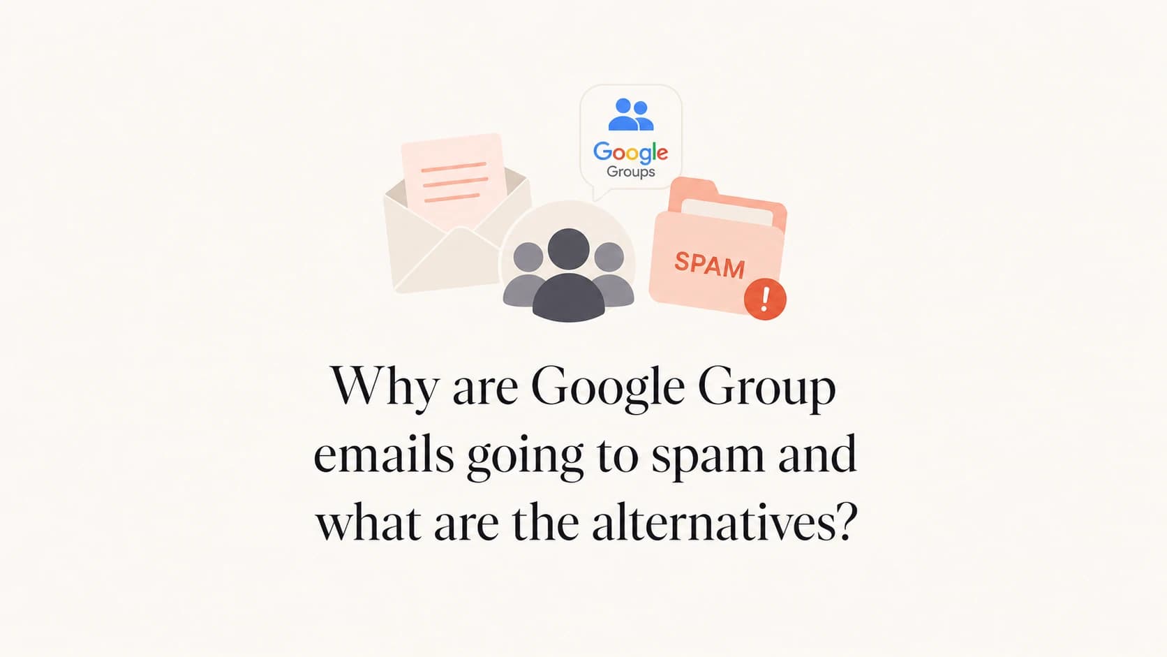 Google Group messages moving between inbox, group list, and spam folder.