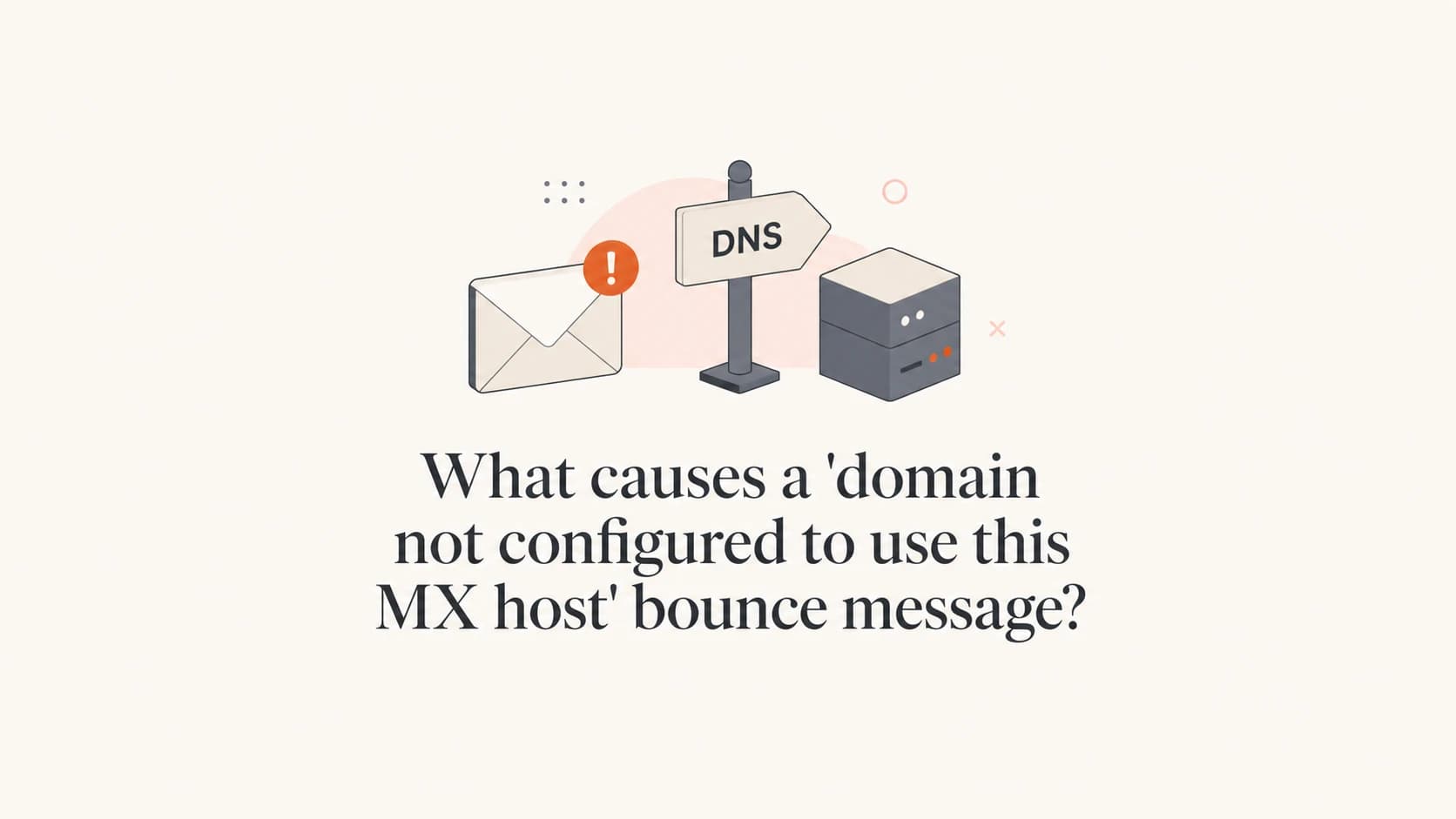A mail server rejecting a domain because DNS points mail to the wrong host.