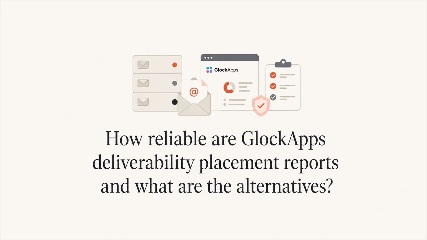 Editorial thumbnail about GlockApps placement report reliability and alternatives.