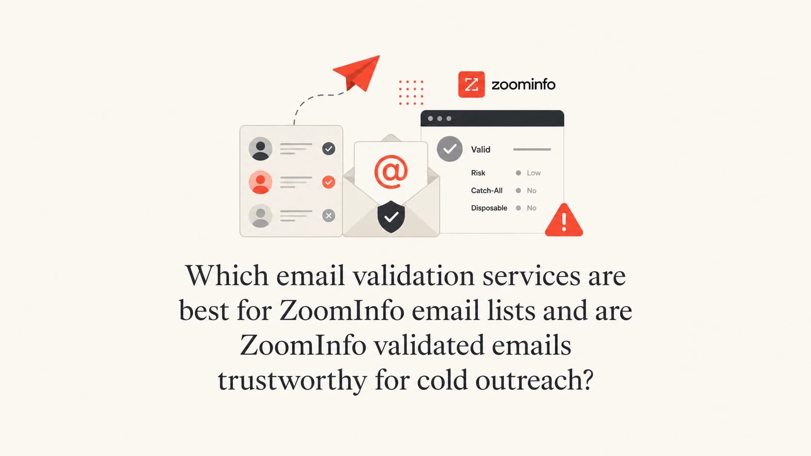 Email validation workflow for ZoomInfo contact lists before cold outreach.