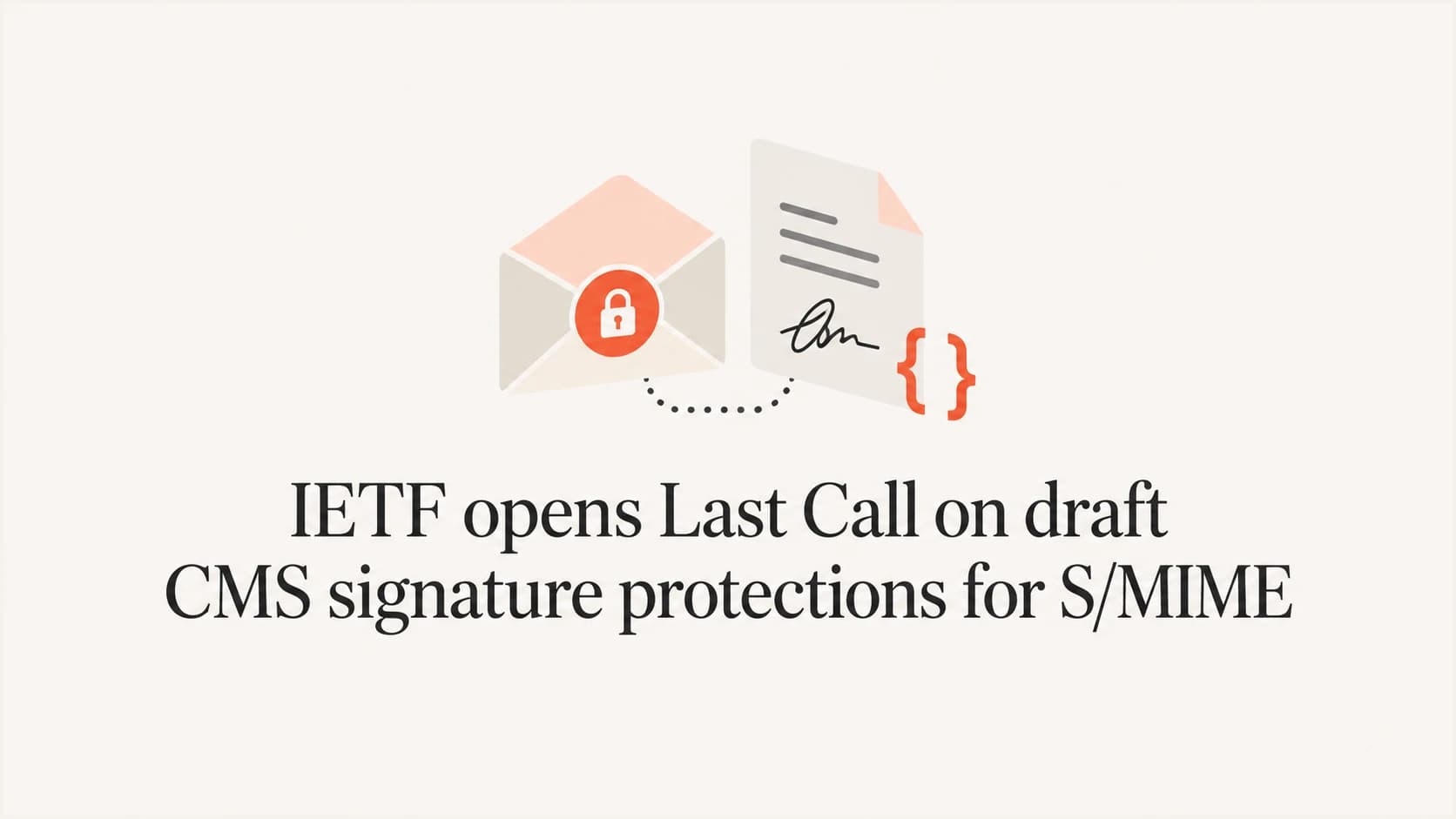 IETF Last Call on draft CMS signature protections for S/MIME.