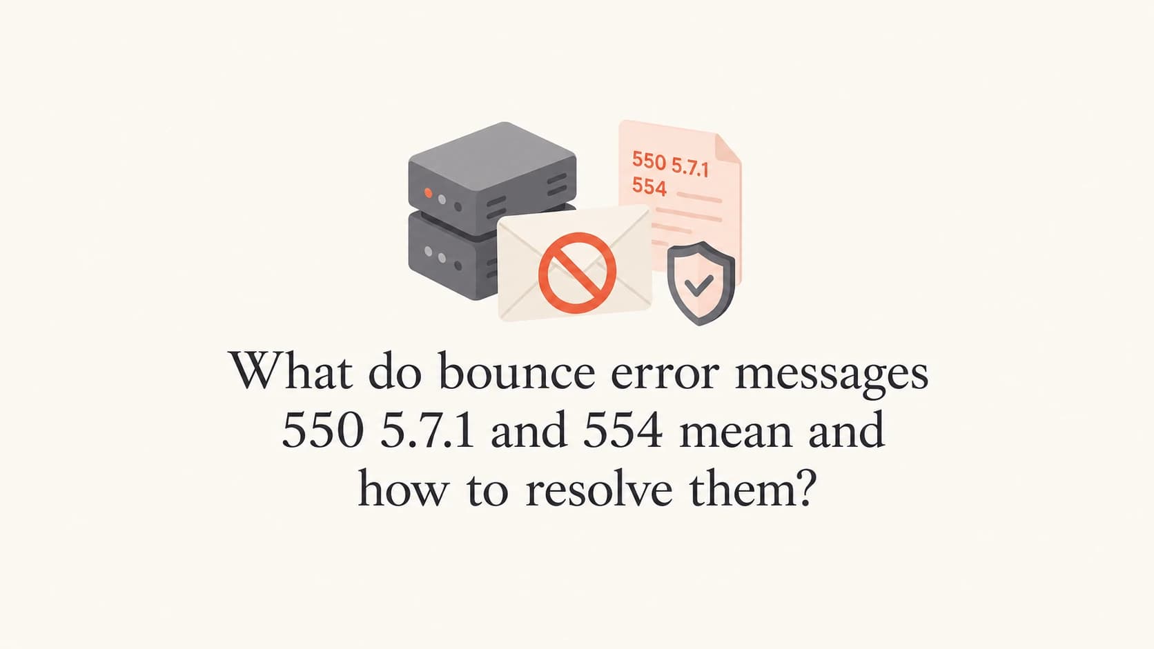 SMTP 550 5.7.1 and 554 bounces shown as blocked mail paths.