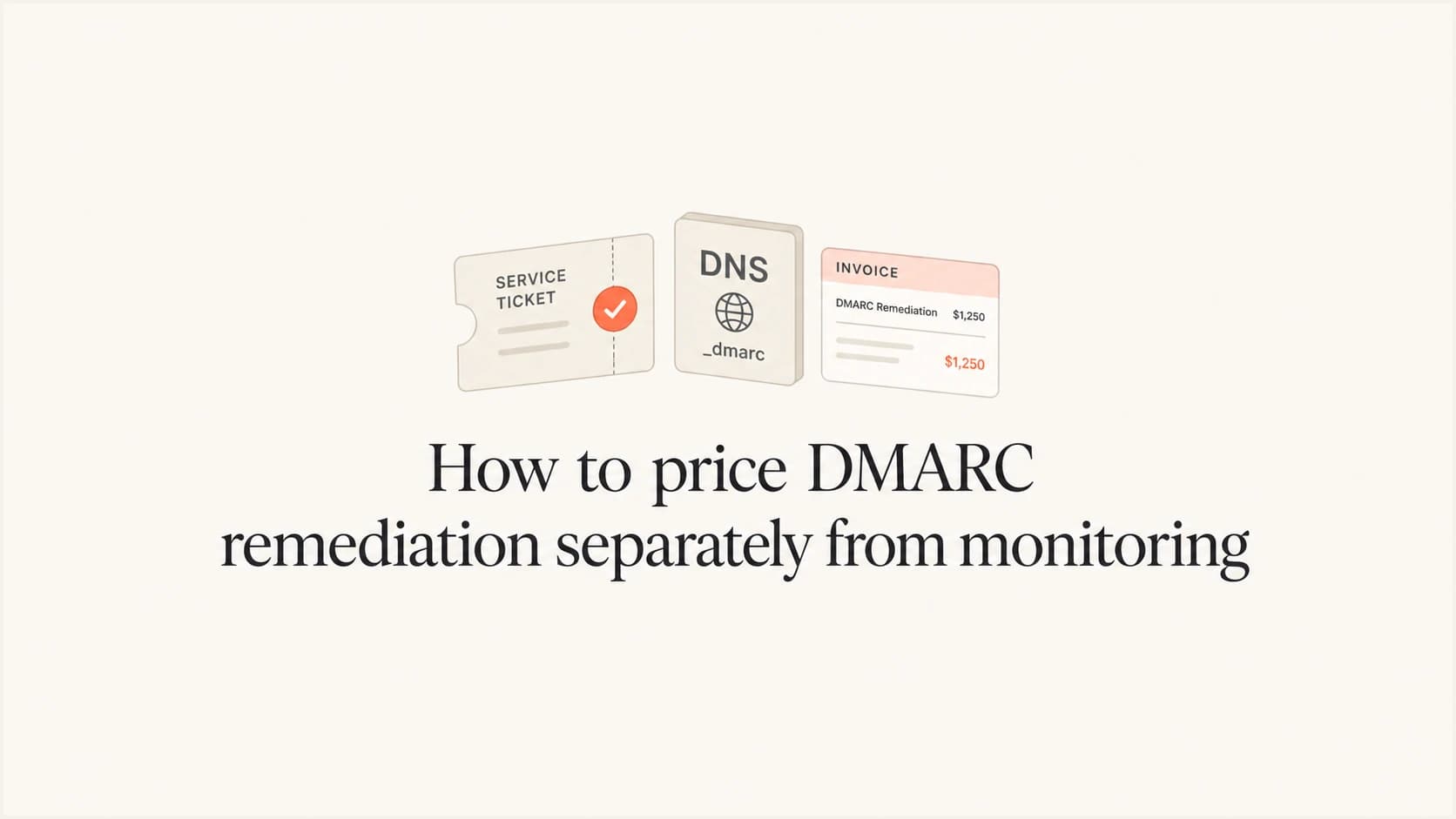 DMARC remediation pricing separated from monitoring for MSP service delivery.
