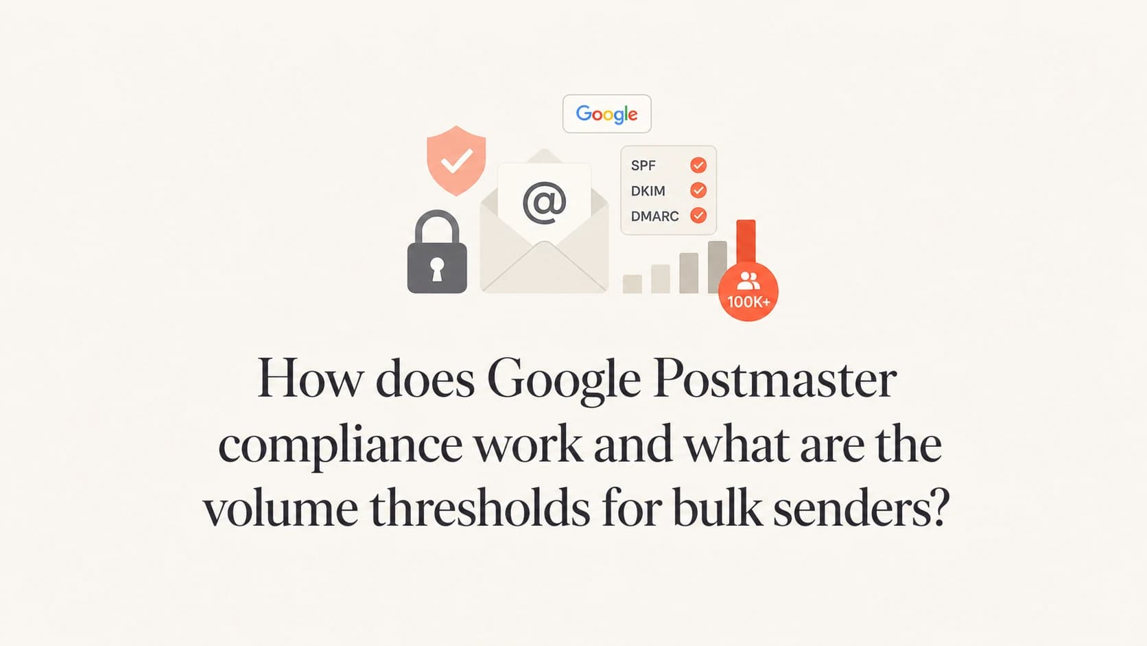 Google Postmaster compliance and bulk sender threshold article thumbnail.