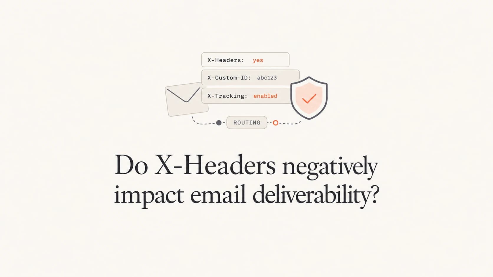 Editorial thumbnail about whether X-Headers affect email deliverability.