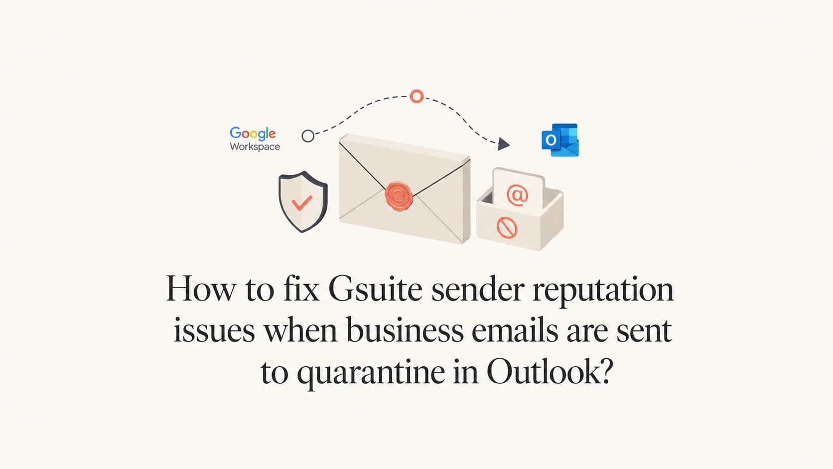 Google Workspace mail being evaluated before delivery to Outlook quarantine.