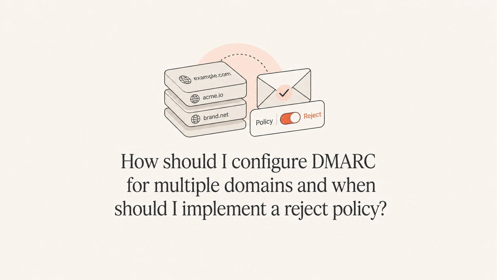 DMARC policy planning for several sending domains.