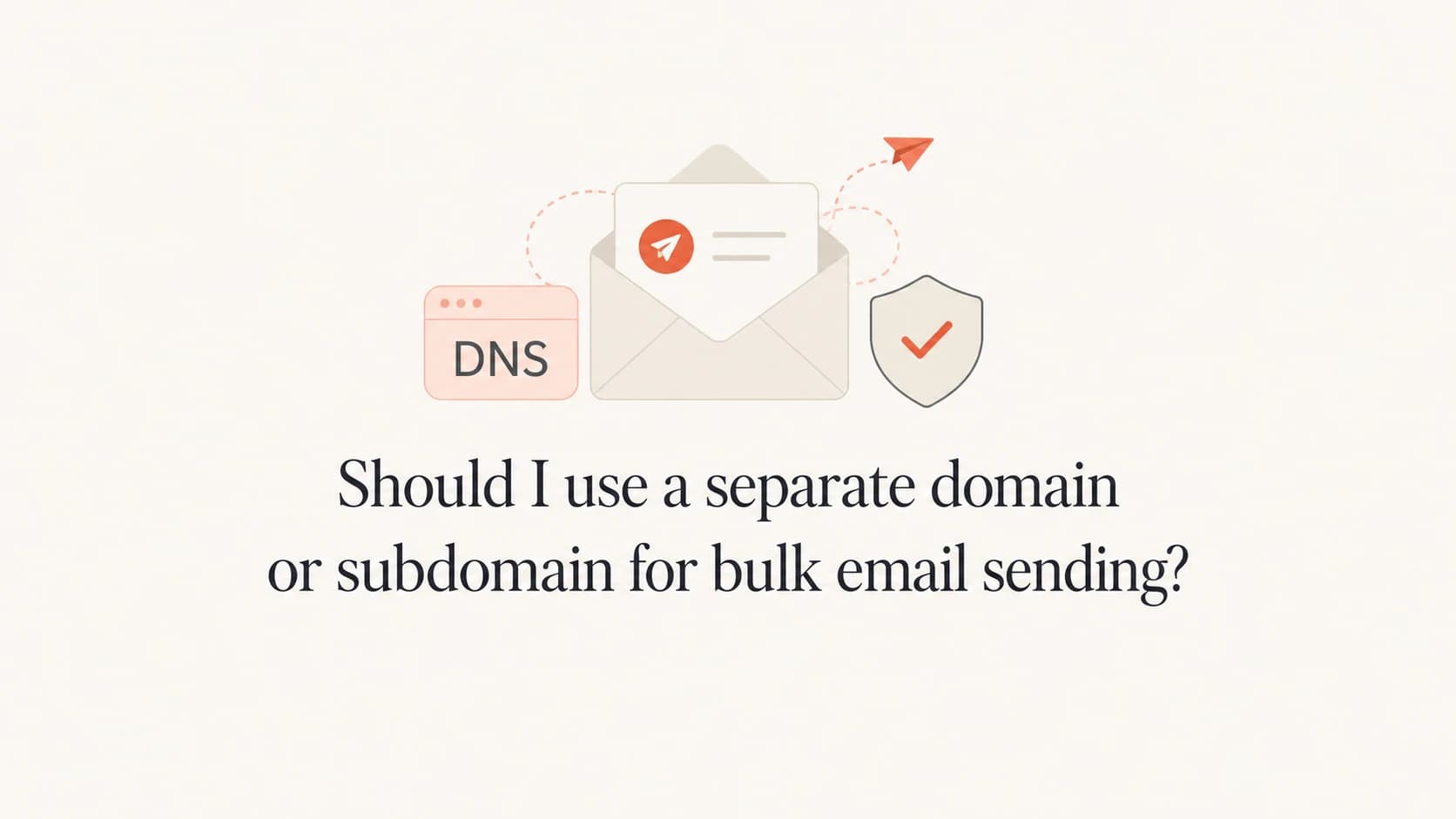 A branded email subdomain separated from normal business mail.