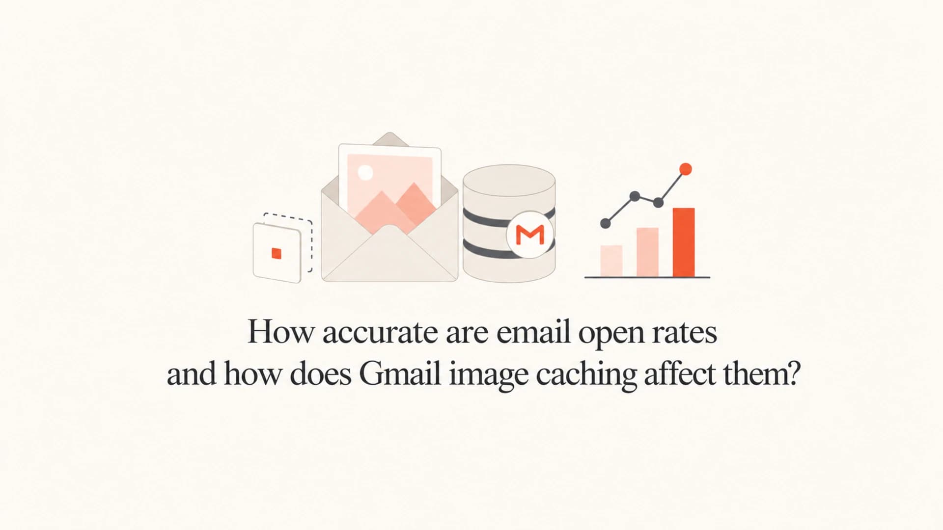 Editorial thumbnail showing email open-rate tracking, Gmail image caching, and a pixel chart.