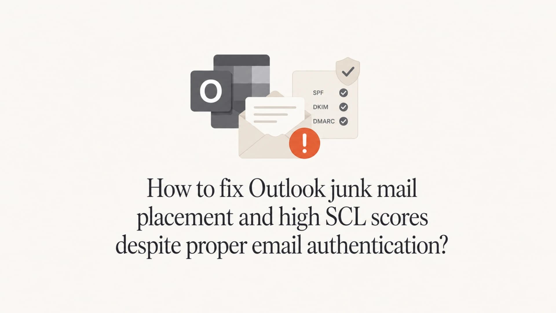 Outlook junk placement and SCL troubleshooting thumbnail.