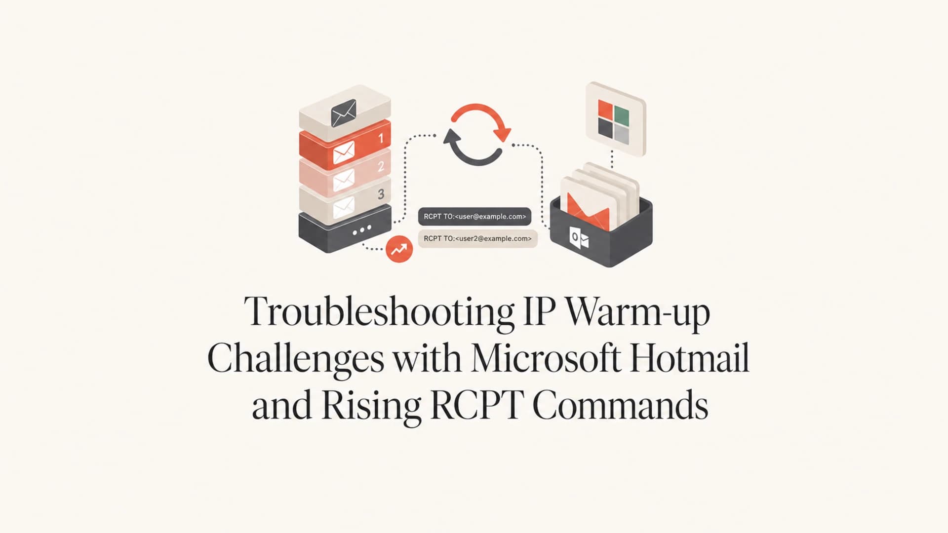 Troubleshooting Microsoft Hotmail IP warm-up and rising RCPT commands.