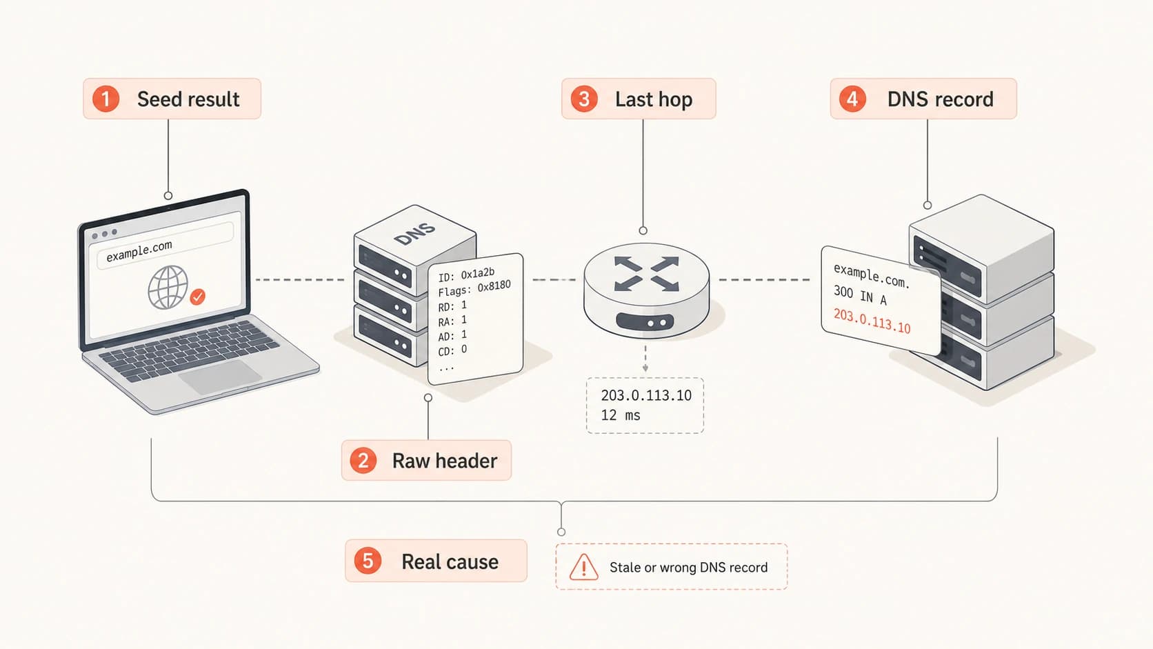 An infographic showing how to verify mixed authentication test results.