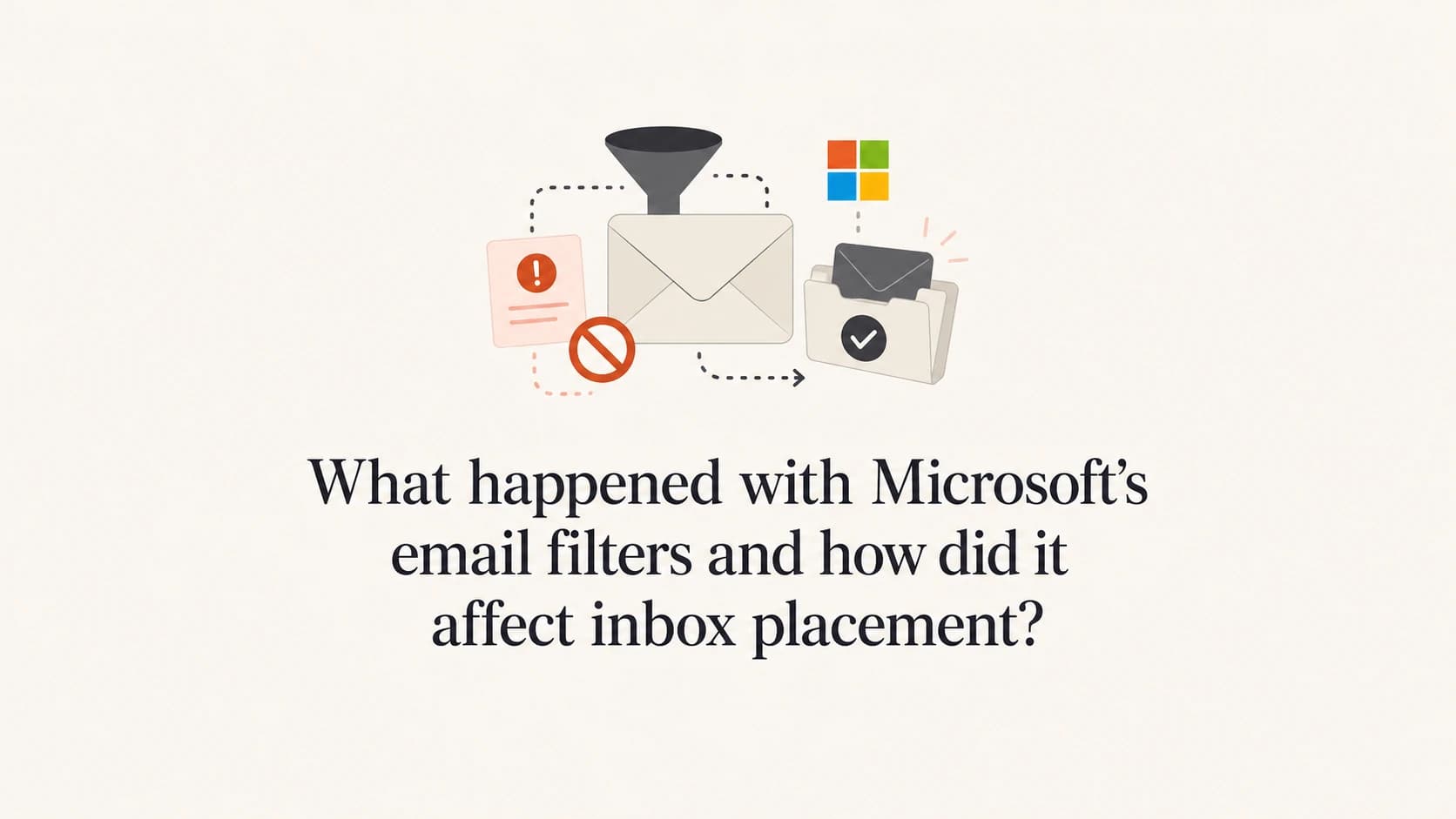 Editorial thumbnail about Microsoft email filters and inbox placement.