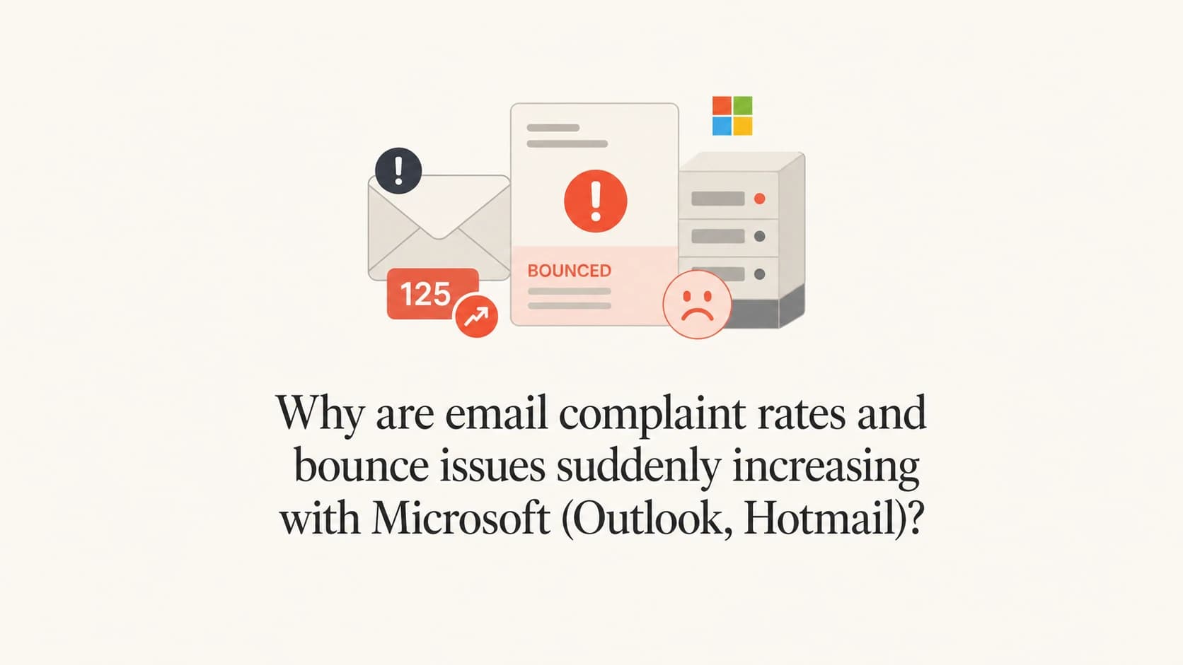 Editorial thumbnail about Microsoft complaint rate and bounce spikes.