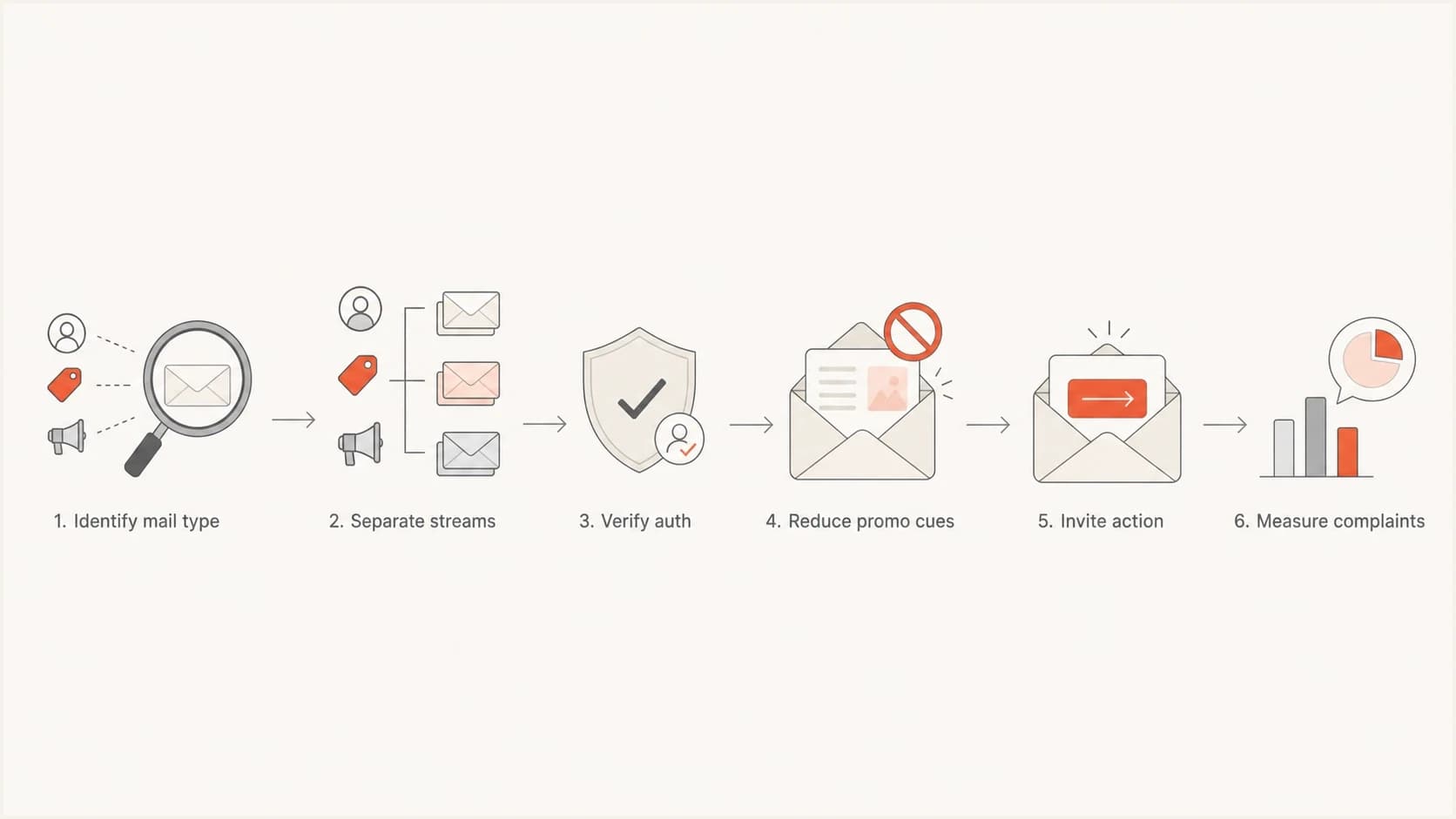 Flowchart showing the steps to improve Gmail tab placement.