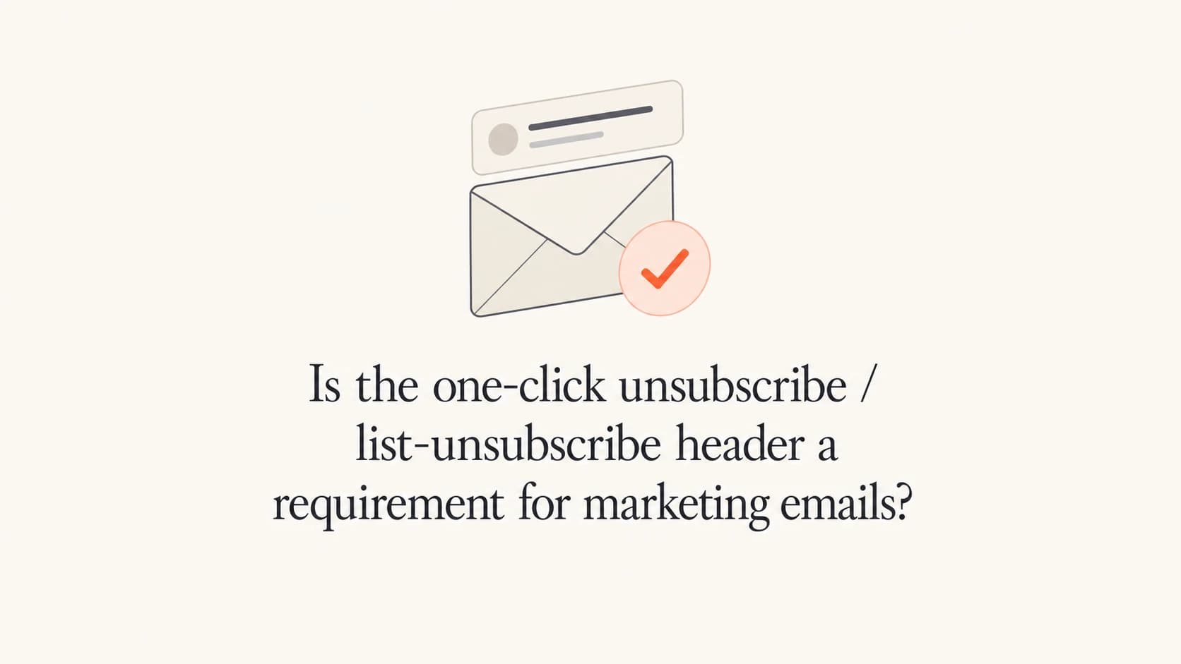 Article thumbnail showing an email header and unsubscribe check mark.