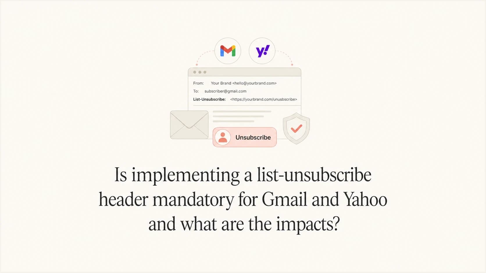 Editorial thumbnail about list-unsubscribe requirements for Gmail and Yahoo.