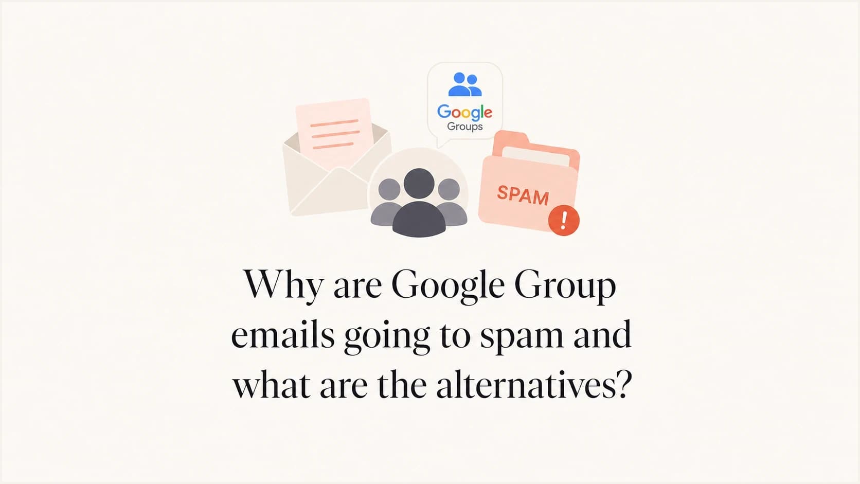 Google Group messages moving between inbox, group list, and spam folder.
