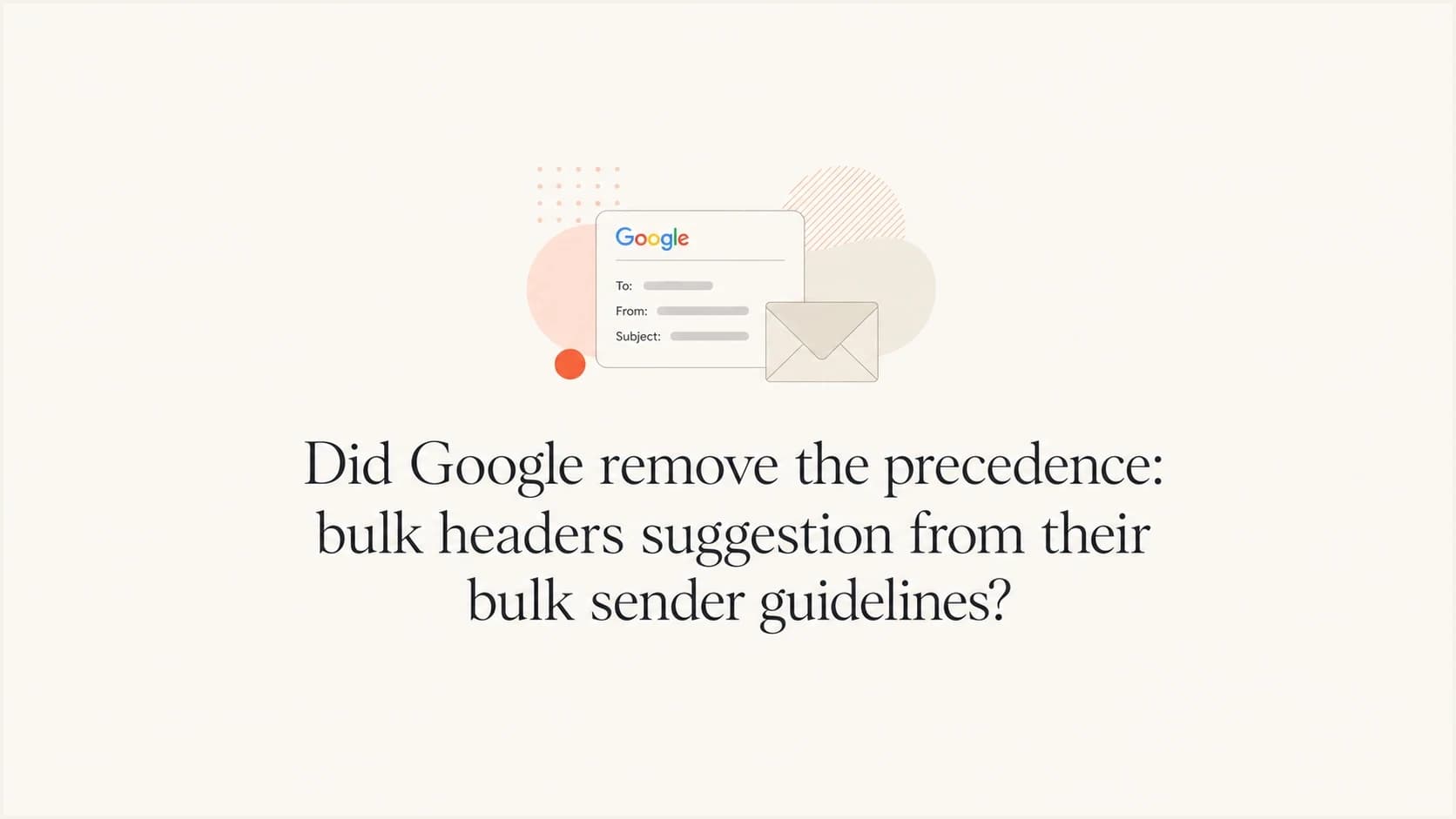 Google sender guideline thumbnail with a mail header card above the title.