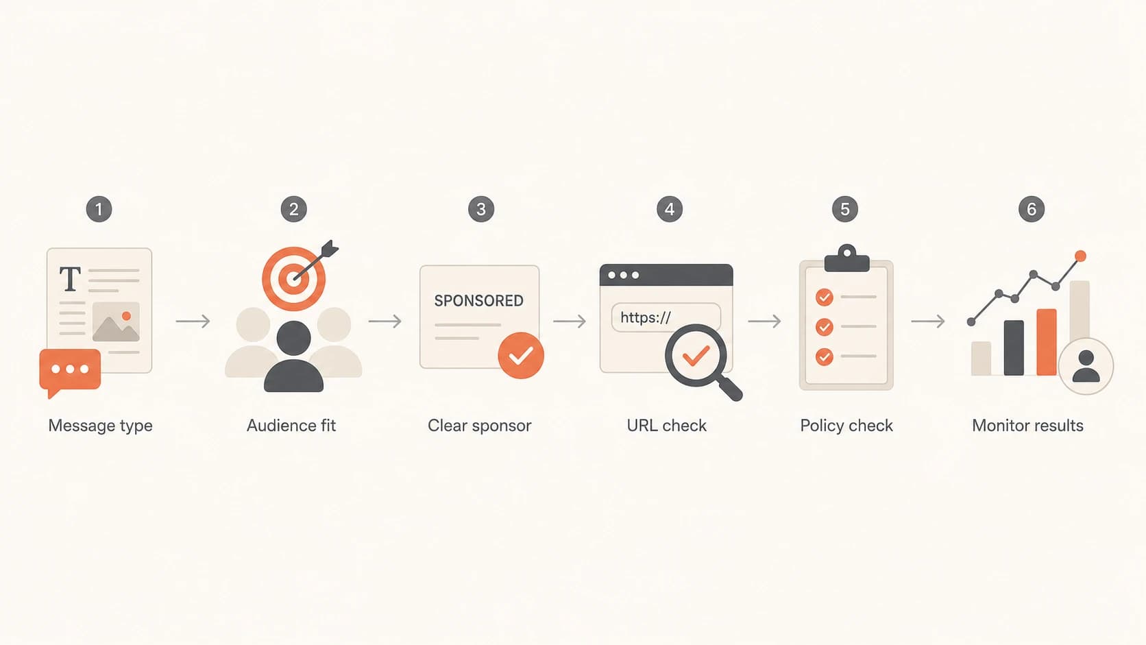 A decision path for approving a sponsored email footer.