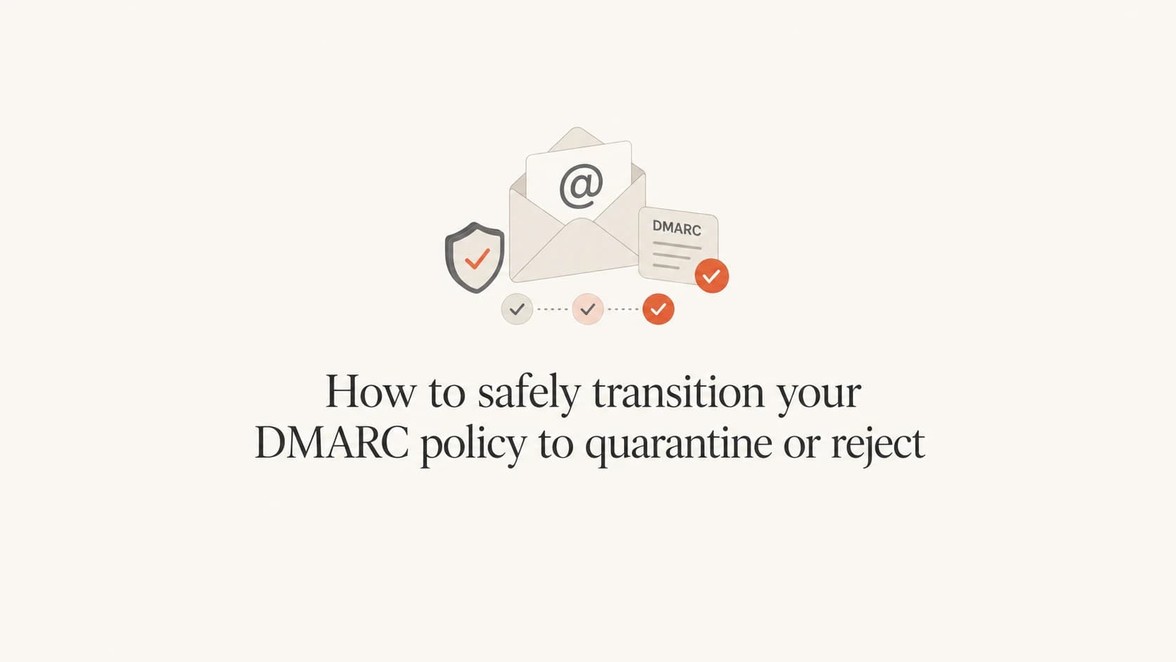 DMARC policy transition thumbnail with staged enforcement controls