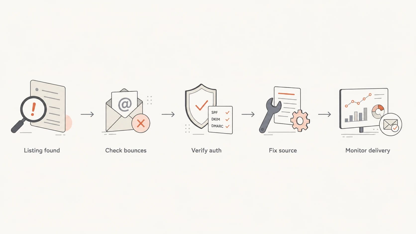 Flowchart showing how to respond to a UCEProtect listing.