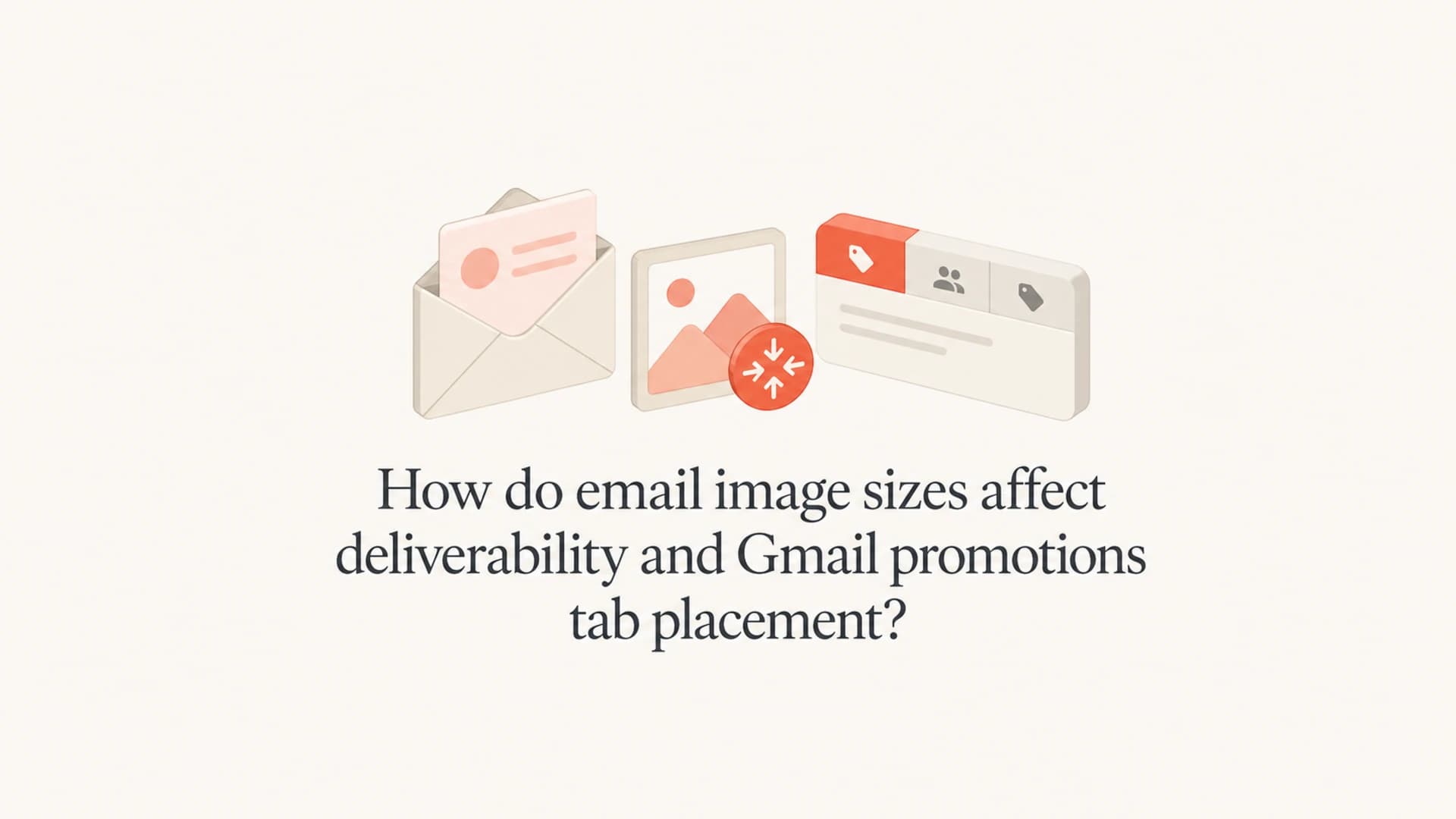 Editorial thumbnail showing email image size and Gmail Promotions placement.