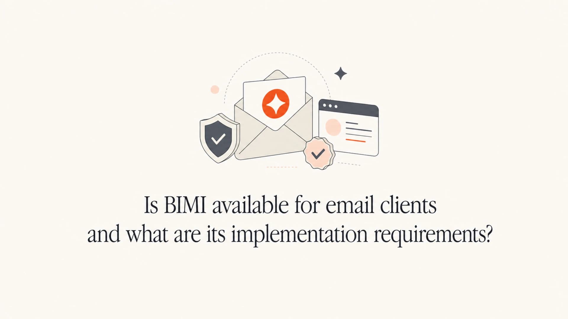 BIMI title thumbnail with an email, shield, and brand mark.