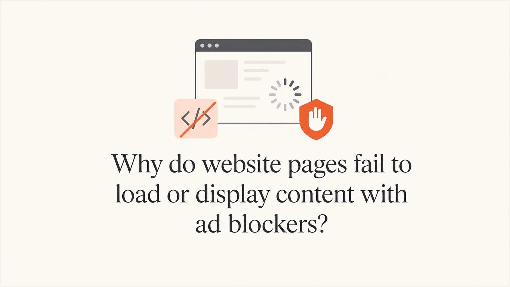 A browser loading spinner caused by a blocked page script.