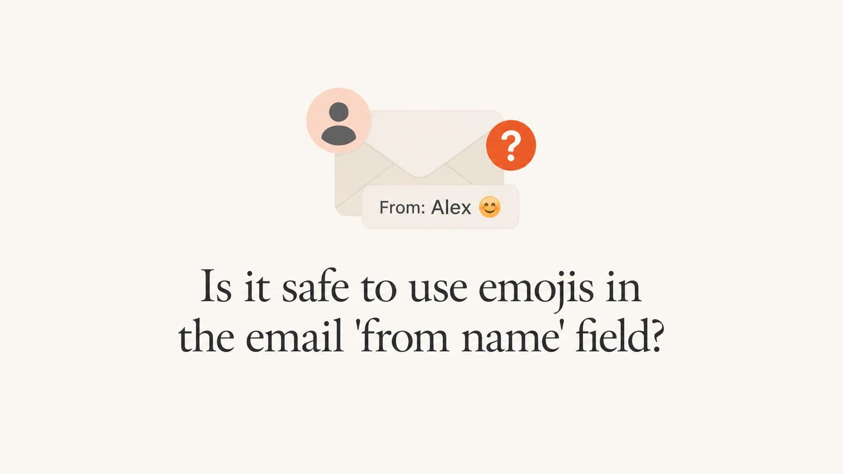 Article thumbnail about using emojis in the email from name field.