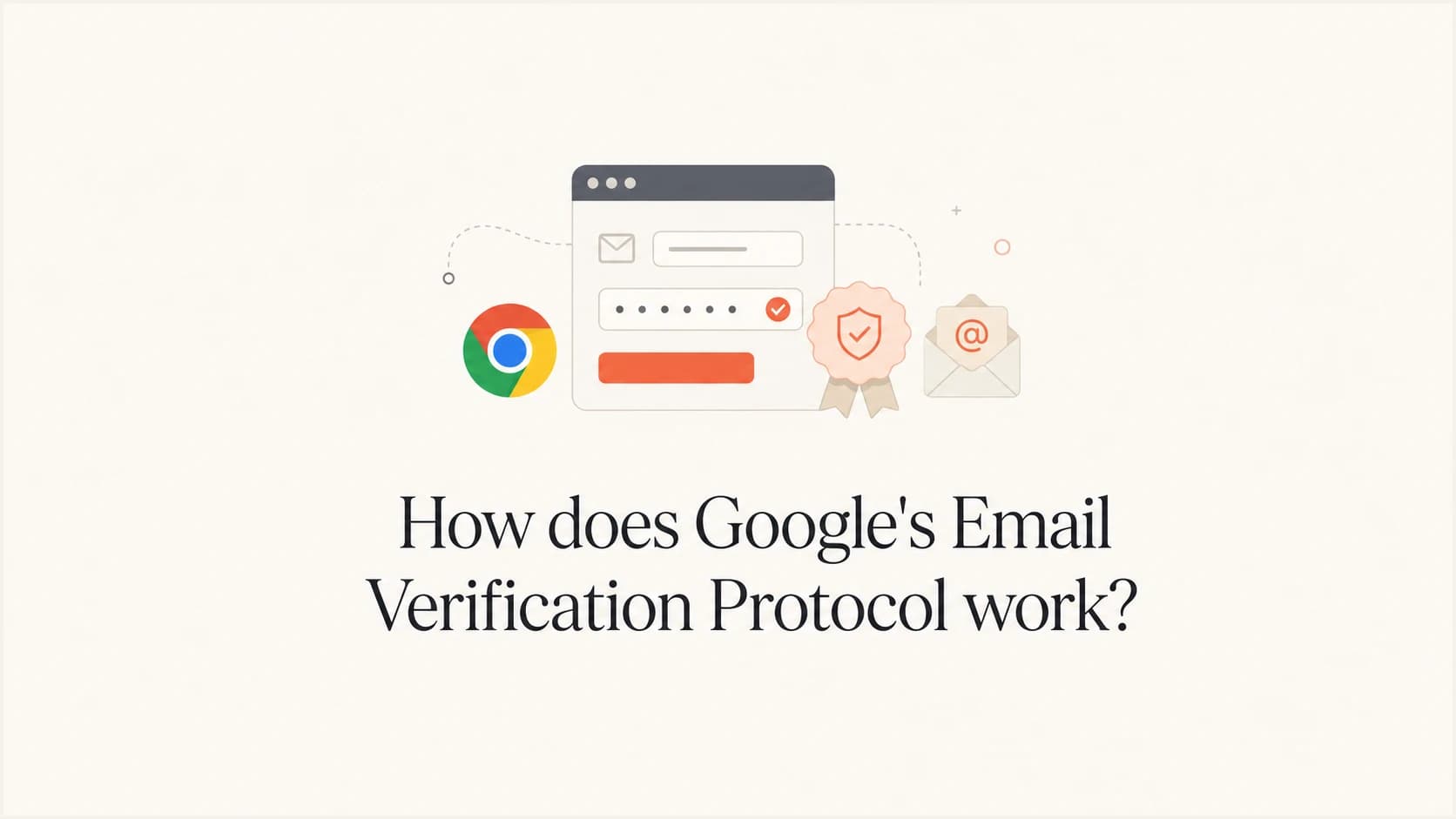 Google's Email Verification Protocol connects a browser form to a signed email token.