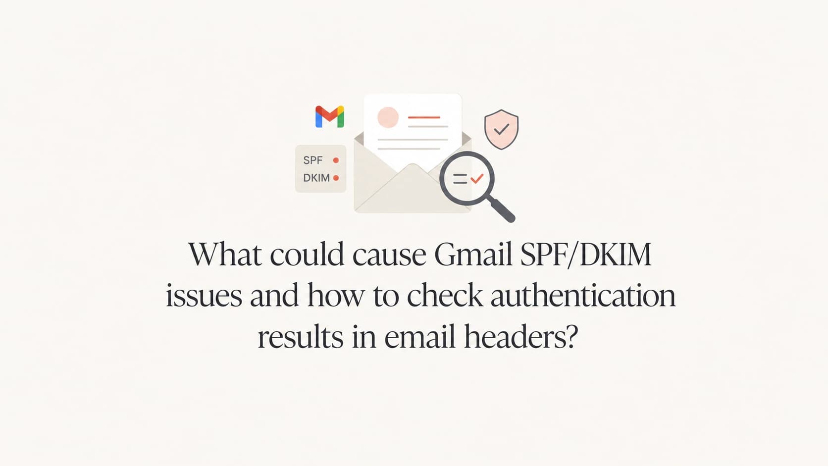 Gmail authentication results shown as SPF, DKIM, and DMARC checks.