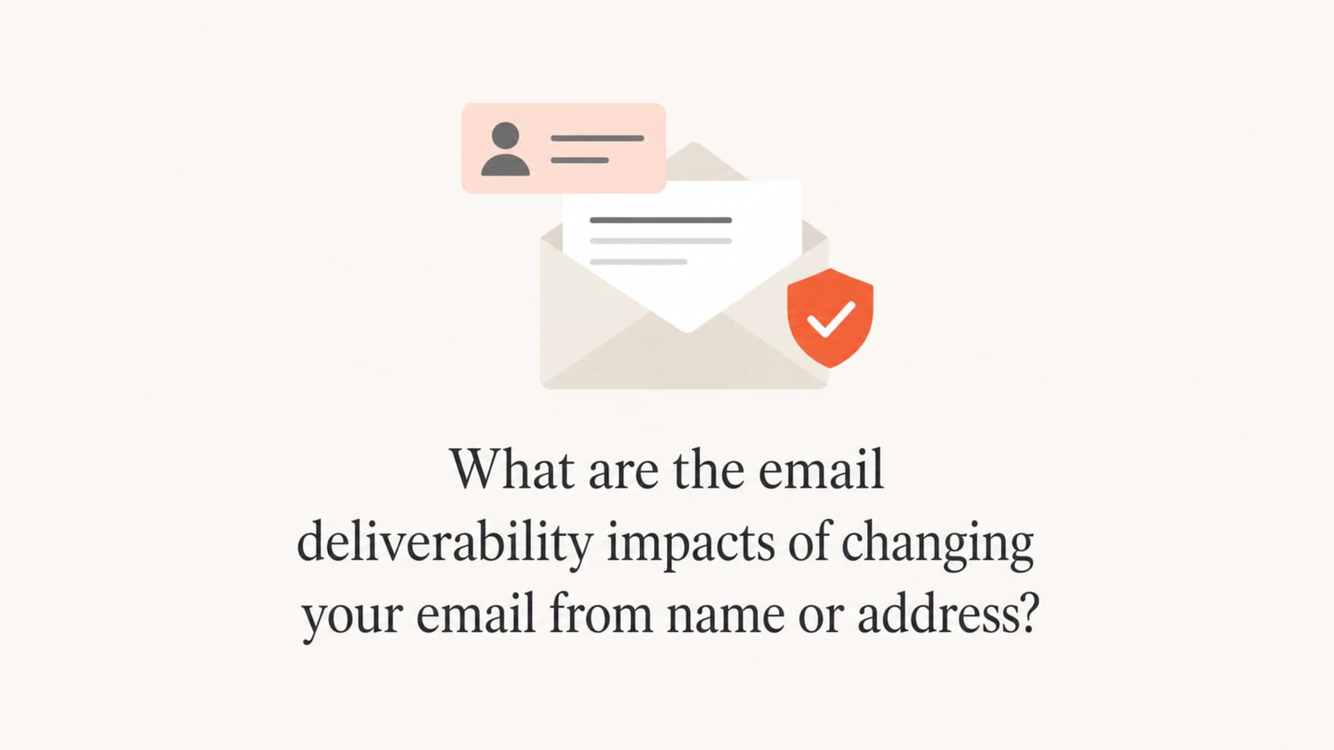 A calm editorial thumbnail about changing an email sender name or address.