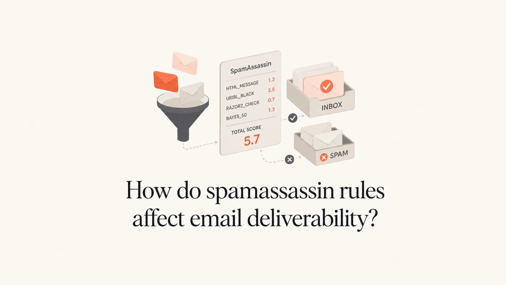 Article thumbnail for SpamAssassin rules and email deliverability.