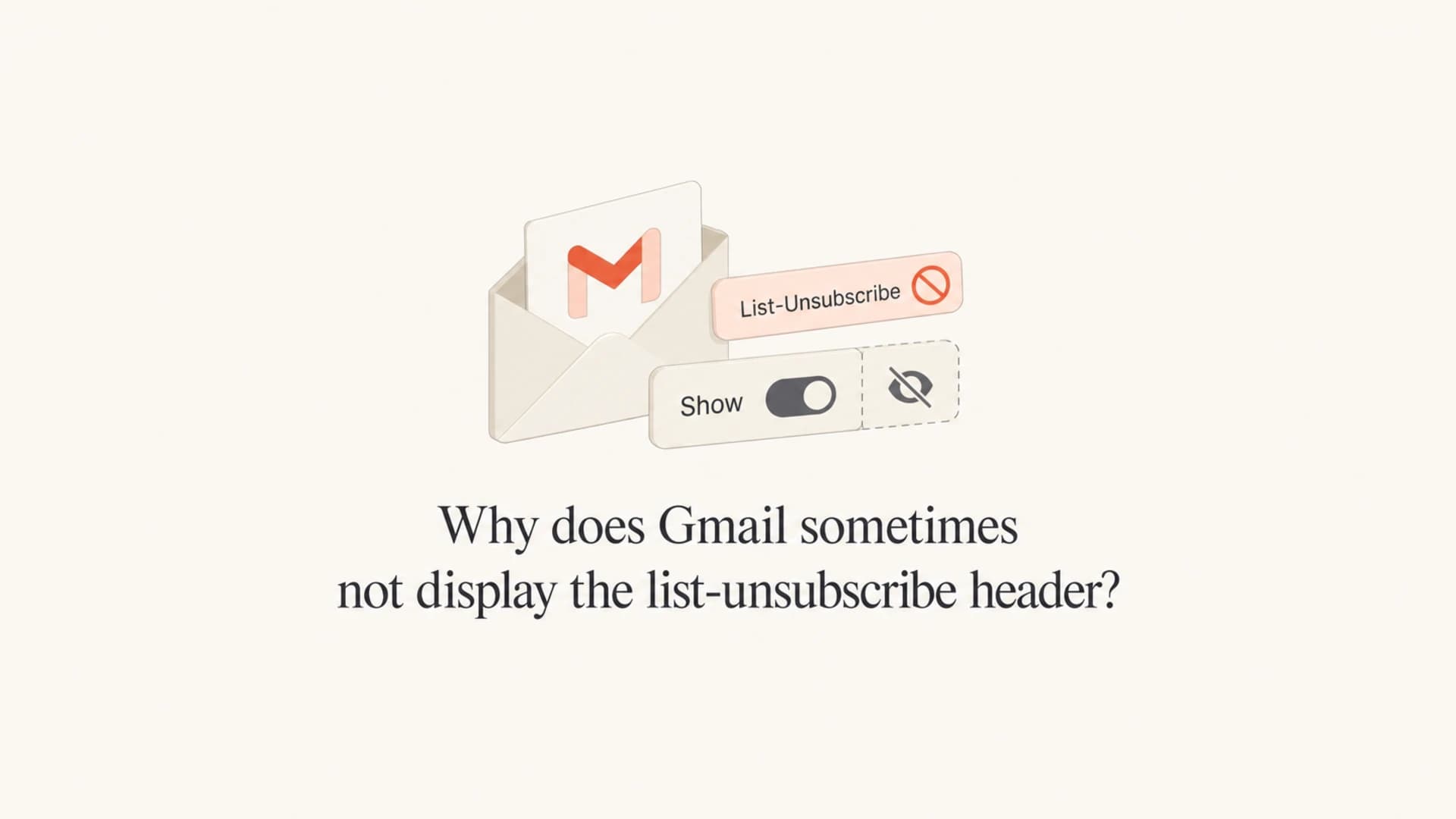 An email header and unsubscribe control shown as a hidden Gmail UI signal.