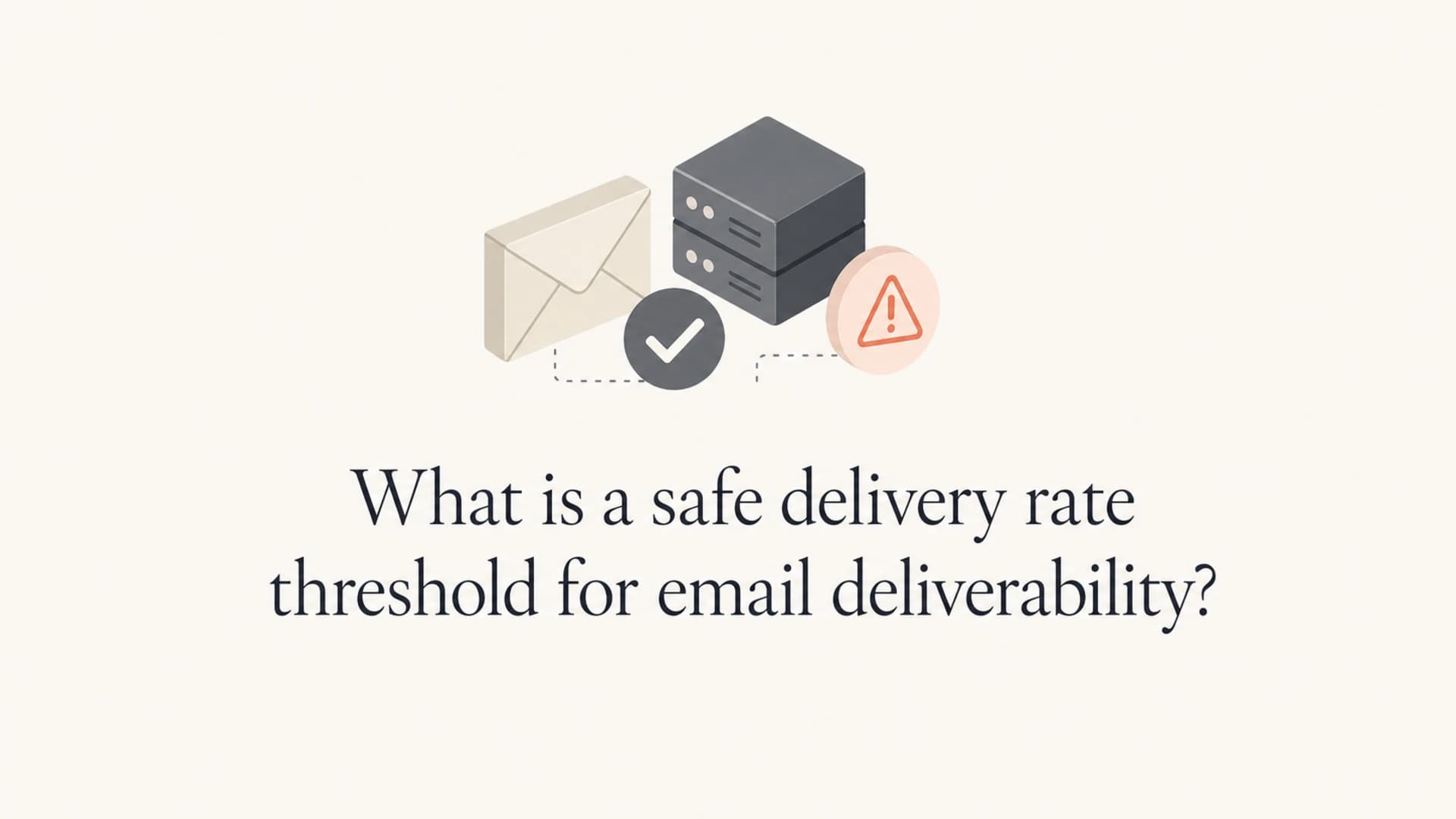 Safe email delivery rate threshold shown as an accepted message metric.